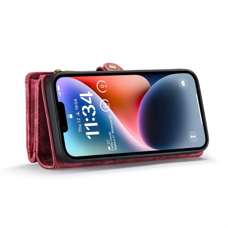 For iPhone 15 CaseMe 008 Detachable Multifunctional Leather Phone Case(Red) - iPhone 15 Cases by CaseMe | Online Shopping UK | buy2fix
