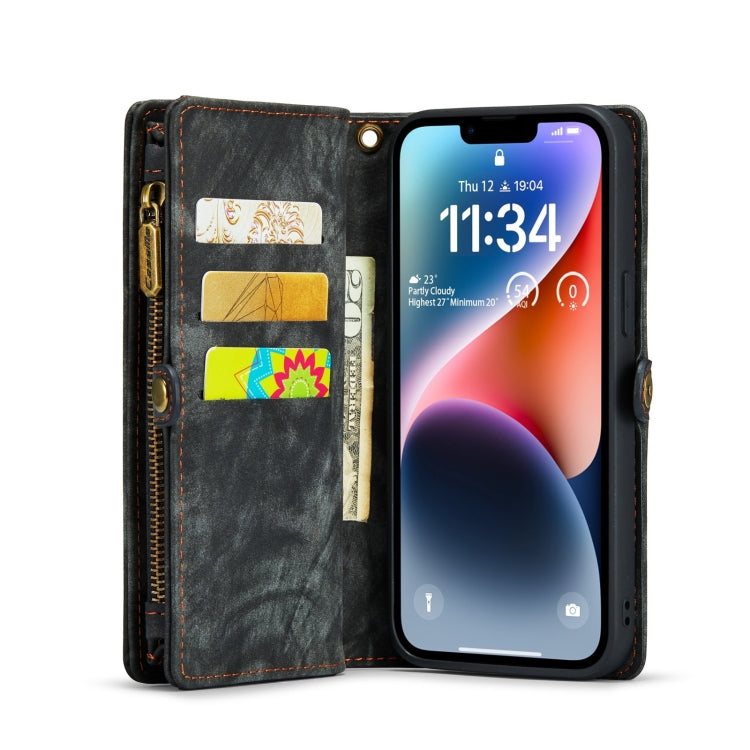 For iPhone 15 CaseMe 008 Detachable Multifunctional Leather Phone Case(Black) - iPhone 15 Cases by CaseMe | Online Shopping UK | buy2fix