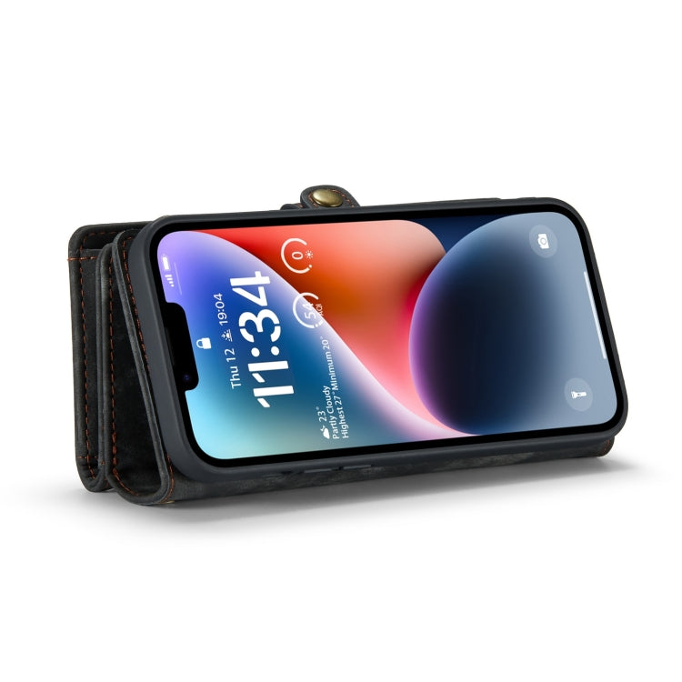 For iPhone 15 CaseMe 008 Detachable Multifunctional Leather Phone Case(Black) - iPhone 15 Cases by CaseMe | Online Shopping UK | buy2fix