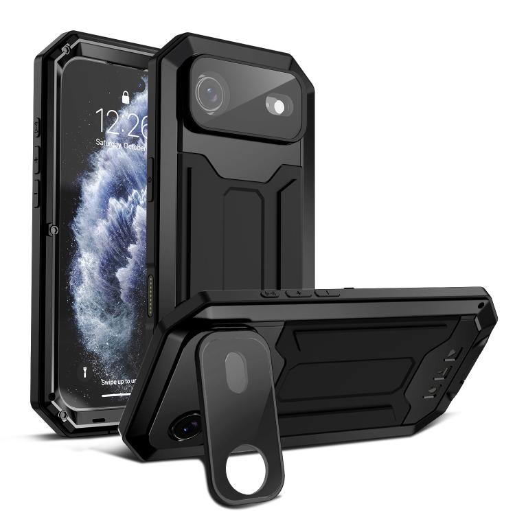 For iPhone Air R-JUST Sliding Camera IP54 Life Waterproof Holder Phone Case(Black) - iPhone Air Cases by R-JUST | Online Shopping UK | buy2fix