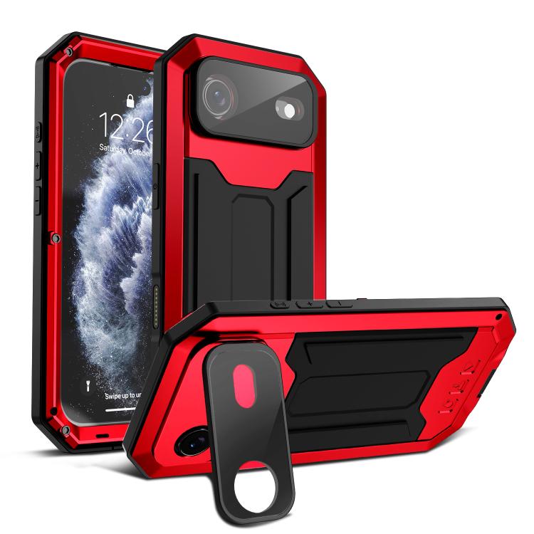 For iPhone Air R-JUST Sliding Camera IP54 Life Waterproof Holder Phone Case(Red) - iPhone Air Cases by R-JUST | Online Shopping UK | buy2fix