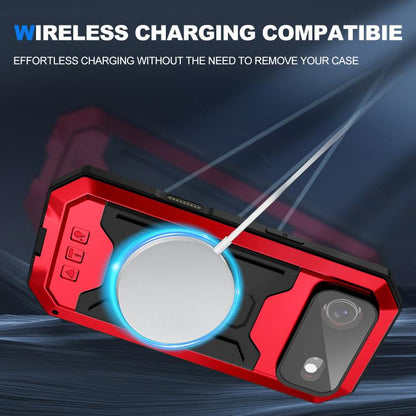 For iPhone Air R-JUST Sliding Camera IP54 Life Waterproof Holder Phone Case(Red) - iPhone Air Cases by R-JUST | Online Shopping UK | buy2fix