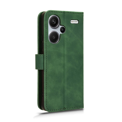 For Xiaomi Redmi Note 13 Pro+ 5G Skin Feel Magnetic Flip Leather Phone Case(Green) - Xiaomi Cases by buy2fix | Online Shopping UK | buy2fix