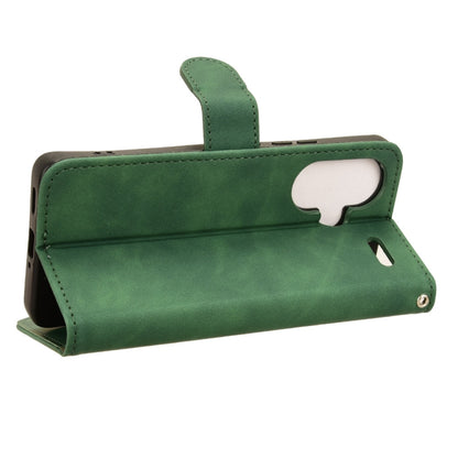 For Xiaomi Redmi Note 13 Pro+ 5G Skin Feel Magnetic Flip Leather Phone Case(Green) - Xiaomi Cases by buy2fix | Online Shopping UK | buy2fix