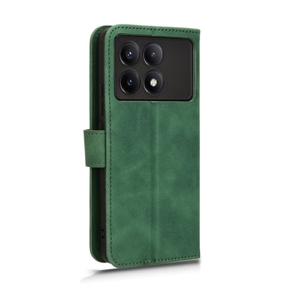 For Xiaomi Redmi K70 / K70 Pro Skin Feel Magnetic Flip Leather Phone Case(Green) - Xiaomi Cases by buy2fix | Online Shopping UK | buy2fix
