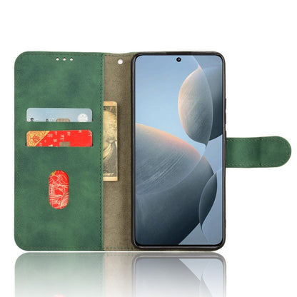For Xiaomi Redmi K70 / K70 Pro Skin Feel Magnetic Flip Leather Phone Case(Green) - Xiaomi Cases by buy2fix | Online Shopping UK | buy2fix