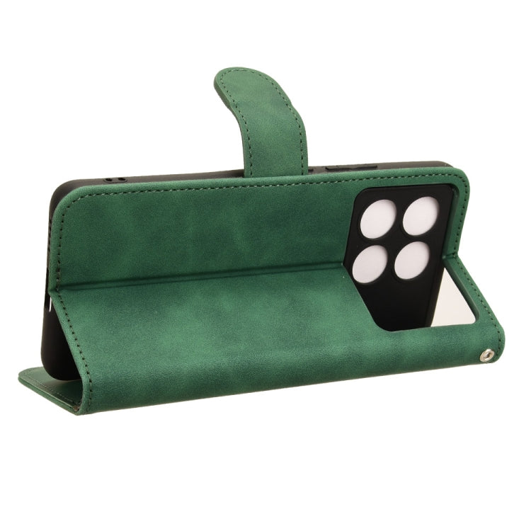 For Xiaomi Redmi K70 / K70 Pro Skin Feel Magnetic Flip Leather Phone Case(Green) - Xiaomi Cases by buy2fix | Online Shopping UK | buy2fix