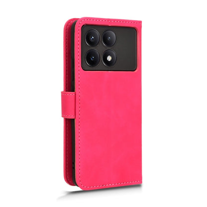 For Xiaomi Redmi K70E Skin Feel Magnetic Flip Leather Phone Case(Rose Red) - Xiaomi Cases by buy2fix | Online Shopping UK | buy2fix