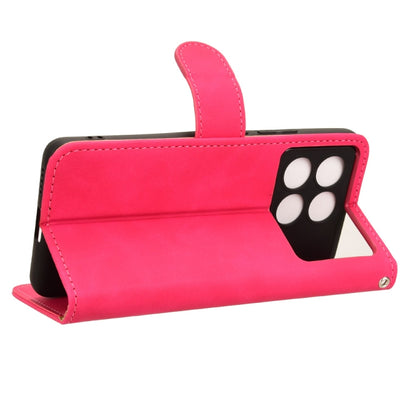For Xiaomi Redmi K70E Skin Feel Magnetic Flip Leather Phone Case(Rose Red) - Xiaomi Cases by buy2fix | Online Shopping UK | buy2fix