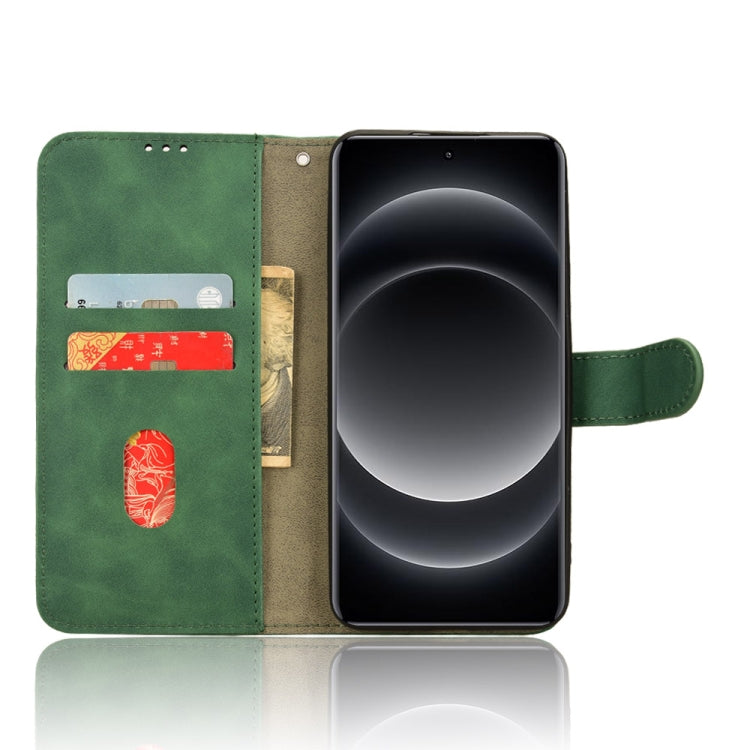 For Xiaomi 14 Ultra Skin Feel Magnetic Flip Leather Phone Case(Green) - Xiaomi 14 Ultra Cases by buy2fix | Online Shopping UK | buy2fix