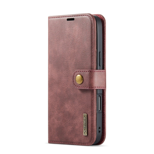 For iPhone 16 Pro DG.MING Crazy Horse Texture Detachable Magnetic Leather Phone Case(Red) - iPhone 16 Pro Cases by DG.MING | Online Shopping UK | buy2fix