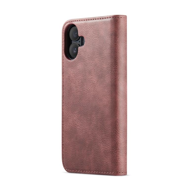 For iPhone 17 DG.MING Crazy Horse Texture Detachable Magnetic Leather Phone Case(Red) - iPhone 17 Cases by DG.MING | Online Shopping UK | buy2fix
