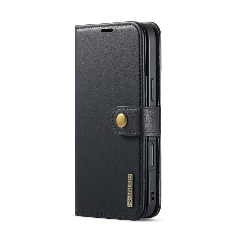 For iPhone 17 DG.MING Crazy Horse Texture Detachable Magnetic Leather Phone Case(Black) - iPhone 17 Cases by DG.MING | Online Shopping UK | buy2fix