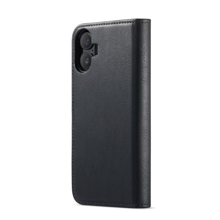 For iPhone 17 DG.MING Crazy Horse Texture Detachable Magnetic Leather Phone Case(Black) - iPhone 17 Cases by DG.MING | Online Shopping UK | buy2fix