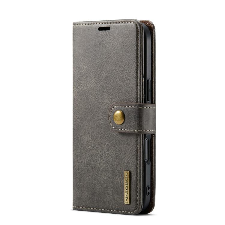 For iPhone 17 Air DG.MING Crazy Horse Texture Detachable Magnetic Leather Phone Case(Grey) - iPhone 17 Air Cases by DG.MING | Online Shopping UK | buy2fix