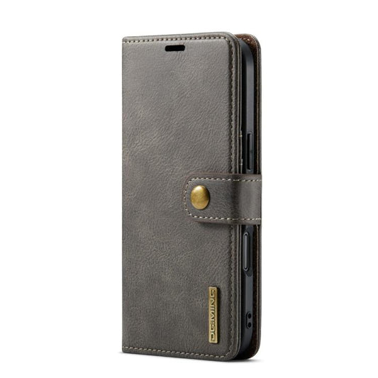 For iPhone 17 Air DG.MING Crazy Horse Texture Detachable Magnetic Leather Phone Case(Grey) - iPhone 17 Air Cases by DG.MING | Online Shopping UK | buy2fix