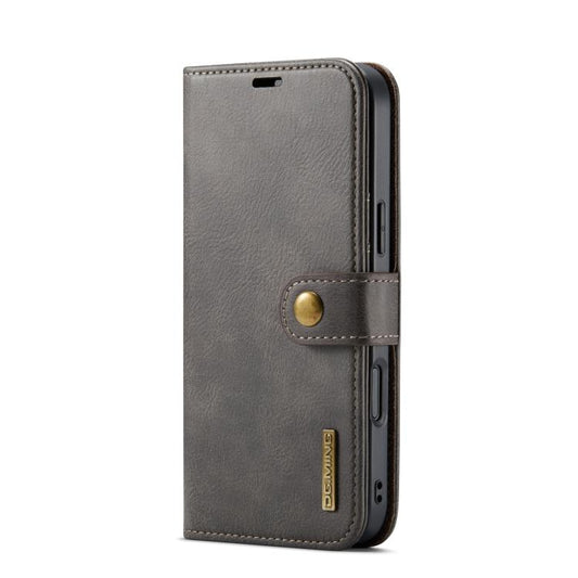 For iPhone 17 Pro Max DG.MING Crazy Horse Texture Detachable Magnetic Leather Phone Case(Grey) - iPhone 17 Pro Max Cases by DG.MING | Online Shopping UK | buy2fix