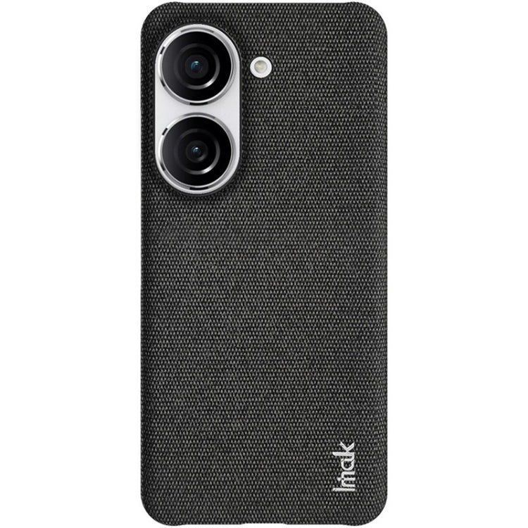 For Asus Zenfone 9 / Zenfone10 5G imak Ruiyi Series Cloth Texture PU + PC Phone Case(Black) - ASUS Cases by imak | Online Shopping UK | buy2fix