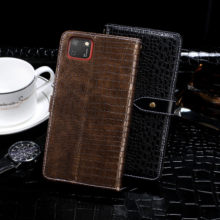 For Huawei Honor 9S idewei Crocodile Texture Horizontal Flip Leather Case with Holder & Card Slots & Wallet(Black) - Honor Cases by idewei | Online Shopping UK | buy2fix