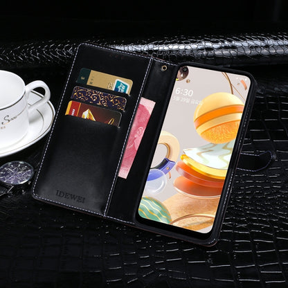 For LG K61 idewei Crocodile Texture Horizontal Flip Leather Case with Holder & Card Slots & Wallet(Black) - LG by idewei | Online Shopping UK | buy2fix
