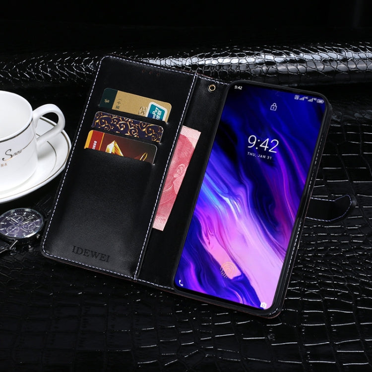 For Umidigi S5 Pro idewei Crocodile Texture Horizontal Flip Leather Case with Holder & Card Slots & Wallet(Black) - More Brand by idewei | Online Shopping UK | buy2fix