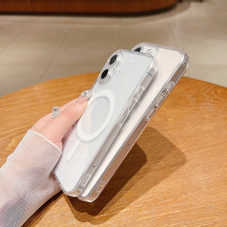 For iPhone 16 Pro Max Fine Hole MagSafe Magnetic Clear Acrylic TPU Case(Transparent) by buy2fix