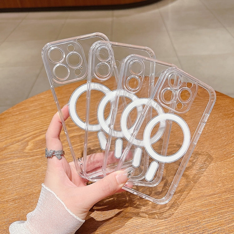 For iPhone 16 Pro Max Fine Hole MagSafe Magnetic Clear Acrylic TPU Case(Transparent) by buy2fix