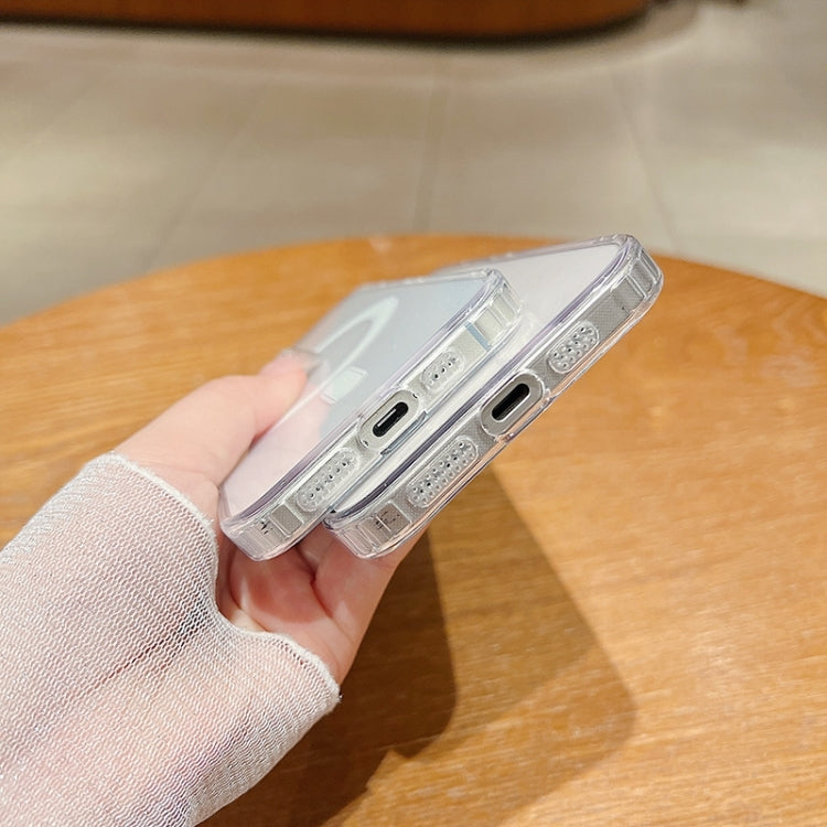 For iPhone 16 Pro Fine Hole MagSafe Magnetic Clear Acrylic TPU Case(Transparent) by buy2fix
