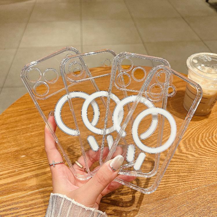 For iPhone 17 Fine Hole MagSafe Magnetic Clear Acrylic TPU Case(Transparent) - iPhone 17 Cases by buy2fix | Online Shopping UK | buy2fix