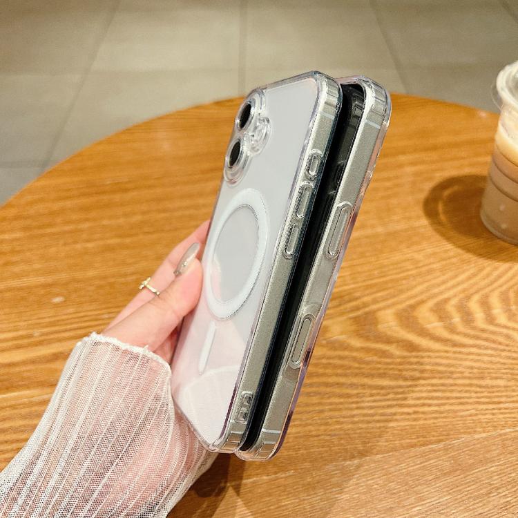 For iPhone Air Fine Hole MagSafe Magnetic Clear Acrylic TPU Case(Transparent) - iPhone Air Cases by buy2fix | Online Shopping UK | buy2fix