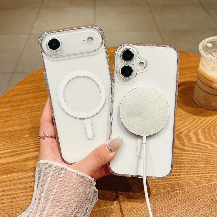 For iPhone Air Fine Hole MagSafe Magnetic Clear Acrylic TPU Case(Transparent) - iPhone Air Cases by buy2fix | Online Shopping UK | buy2fix