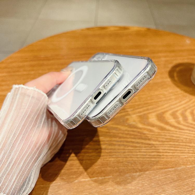 For iPhone 17 Pro Max Fine Hole MagSafe Magnetic Clear Acrylic TPU Case(Transparent) - iPhone 17 Pro Max Cases by buy2fix | Online Shopping UK | buy2fix