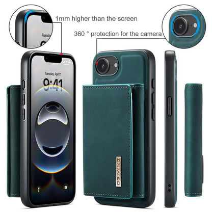 For iPhone 16e DG.MING M1 Series 3-Fold Multi Card Wallet Leather Phone Case(Green) - iPhone 16e Cases by DG.MING | Online Shopping UK | buy2fix