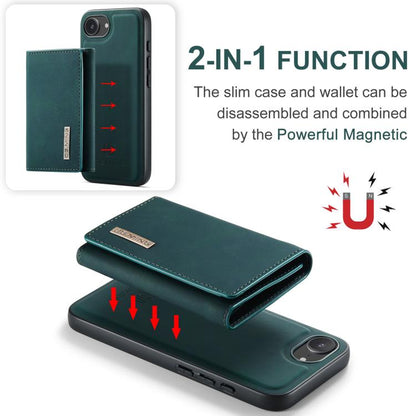 For iPhone 16e DG.MING M1 Series 3-Fold Multi Card Wallet Leather Phone Case(Green) - iPhone 16e Cases by DG.MING | Online Shopping UK | buy2fix
