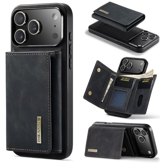 For iPhone 17 Pro Max DG.MING M1 Series 3-Fold Multi Card Wallet Leather Phone Case(Black) - iPhone 17 Pro Max Cases by DG.MING | Online Shopping UK | buy2fix