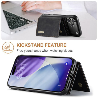 For iPhone 17 Pro Max DG.MING M1 Series 3-Fold Multi Card Wallet Leather Phone Case(Black) - iPhone 17 Pro Max Cases by DG.MING | Online Shopping UK | buy2fix