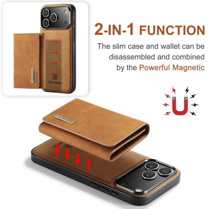 For iPhone 17 Pro Max DG.MING M1 Series 3-Fold Multi Card Wallet Leather Phone Case(Brown) - iPhone 17 Pro Max Cases by DG.MING | Online Shopping UK | buy2fix