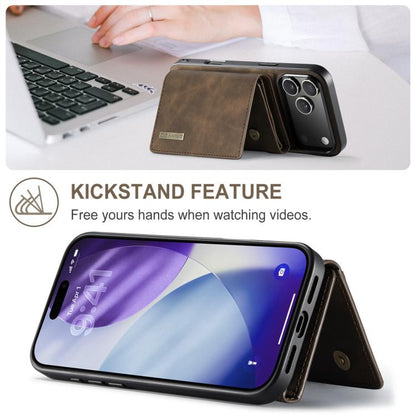 For iPhone 17 Pro Max DG.MING M1 Series 3-Fold Multi Card Wallet Leather Phone Case(Coffee) - iPhone 17 Pro Max Cases by DG.MING | Online Shopping UK | buy2fix