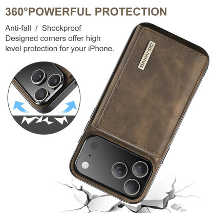 For iPhone 17 Pro Max DG.MING M1 Series 3-Fold Multi Card Wallet Leather Phone Case(Coffee) - iPhone 17 Pro Max Cases by DG.MING | Online Shopping UK | buy2fix