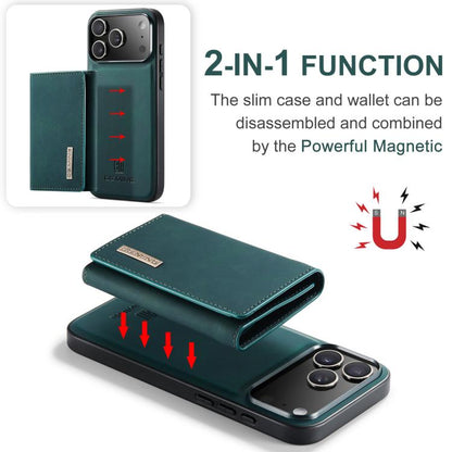 For iPhone 17 Pro Max DG.MING M1 Series 3-Fold Multi Card Wallet Leather Phone Case(Green) - iPhone 17 Pro Max Cases by DG.MING | Online Shopping UK | buy2fix