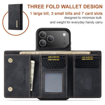 For iPhone 17 Pro DG.MING M1 Series 3-Fold Multi Card Wallet Leather Phone Case(Black) - iPhone 17 Pro Cases by DG.MING | Online Shopping UK | buy2fix