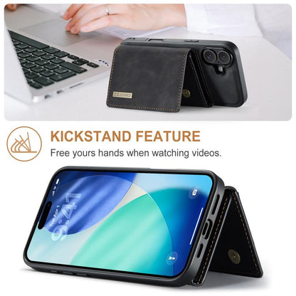 For iPhone 17 DG.MING M1 Series 3-Fold Multi Card Wallet Leather Phone Case(Black) - iPhone 17 Cases by DG.MING | Online Shopping UK | buy2fix