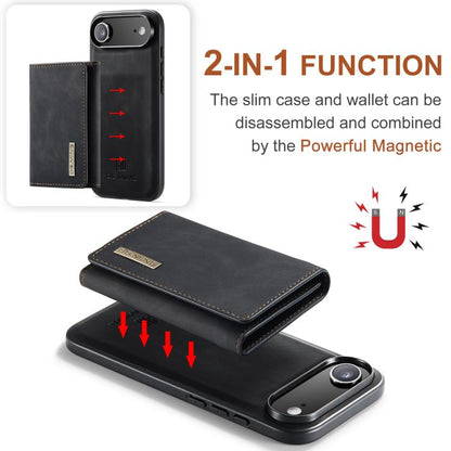 For iPhone 17 Air DG.MING M1 Series 3-Fold Multi Card Wallet Leather Phone Case(Black) - iPhone 17 Air Cases by DG.MING | Online Shopping UK | buy2fix