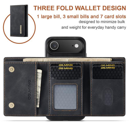 For iPhone 17 Air DG.MING M1 Series 3-Fold Multi Card Wallet Leather Phone Case(Black) - iPhone 17 Air Cases by DG.MING | Online Shopping UK | buy2fix