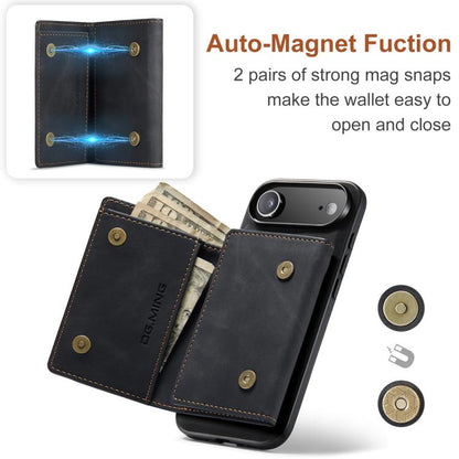 For iPhone 17 Air DG.MING M1 Series 3-Fold Multi Card Wallet Leather Phone Case(Black) - iPhone 17 Air Cases by DG.MING | Online Shopping UK | buy2fix