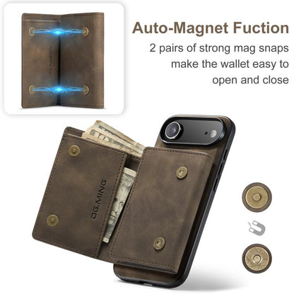 For iPhone 17 Air DG.MING M1 Series 3-Fold Multi Card Wallet Leather Phone Case(Coffee) - iPhone 17 Air Cases by DG.MING | Online Shopping UK | buy2fix