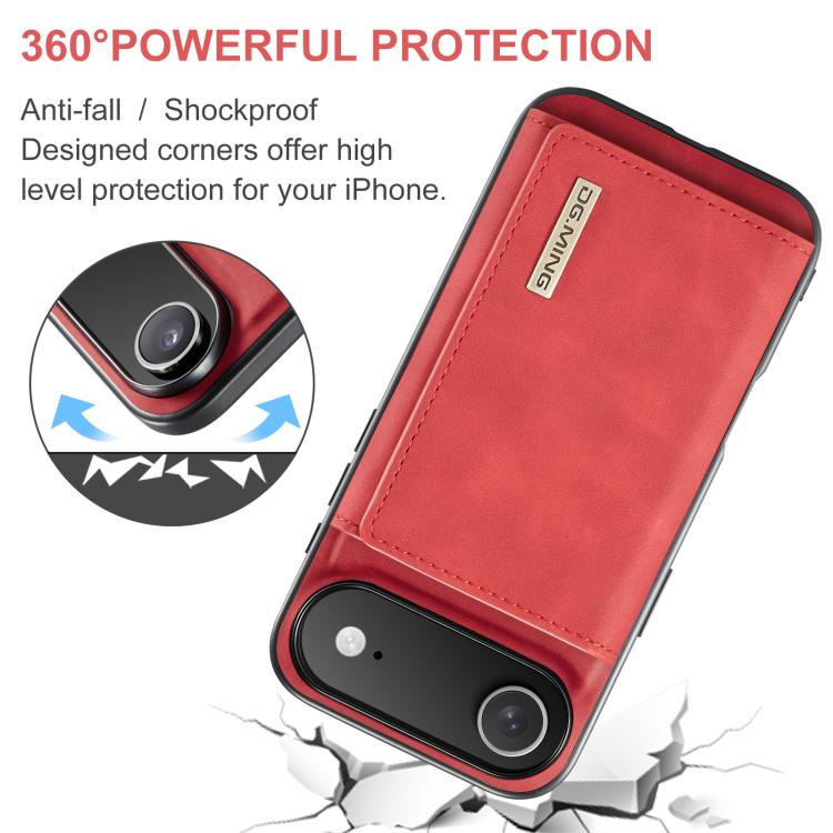 For iPhone Air DG.MING M1 Series 3-Fold Multi Card Wallet Leather Phone Case(Red) - iPhone Air Cases by DG.MING | Online Shopping UK | buy2fix