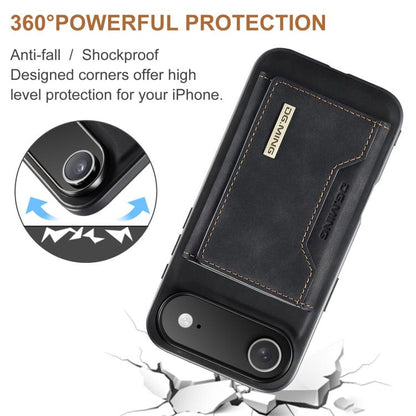 For iPhone 17 Air DG.MING M2 Series 3-Fold Card Bag Wallet Leather Phone Case(Black) - iPhone 17 Air Cases by DG.MING | Online Shopping UK | buy2fix