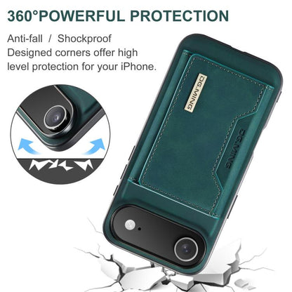 For iPhone 17 Air DG.MING M2 Series 3-Fold Card Bag Wallet Leather Phone Case(Green) - iPhone 17 Air Cases by DG.MING | Online Shopping UK | buy2fix