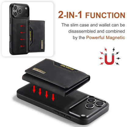 For iPhone 17 Pro Max DG.MING M2 Series 3-Fold Card Bag Wallet Leather Phone Case(Black) - iPhone 17 Pro Max Cases by DG.MING | Online Shopping UK | buy2fix